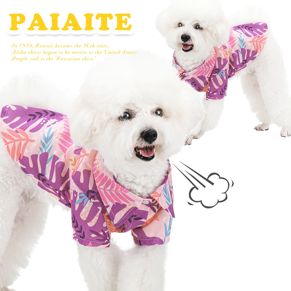 Camisa para perros de estilo hawaiano: atuendo de verano para perros pequeños, medianos y grandes: una ropa imprescindible para perros para el guardarropa de su mascota - imagen 4