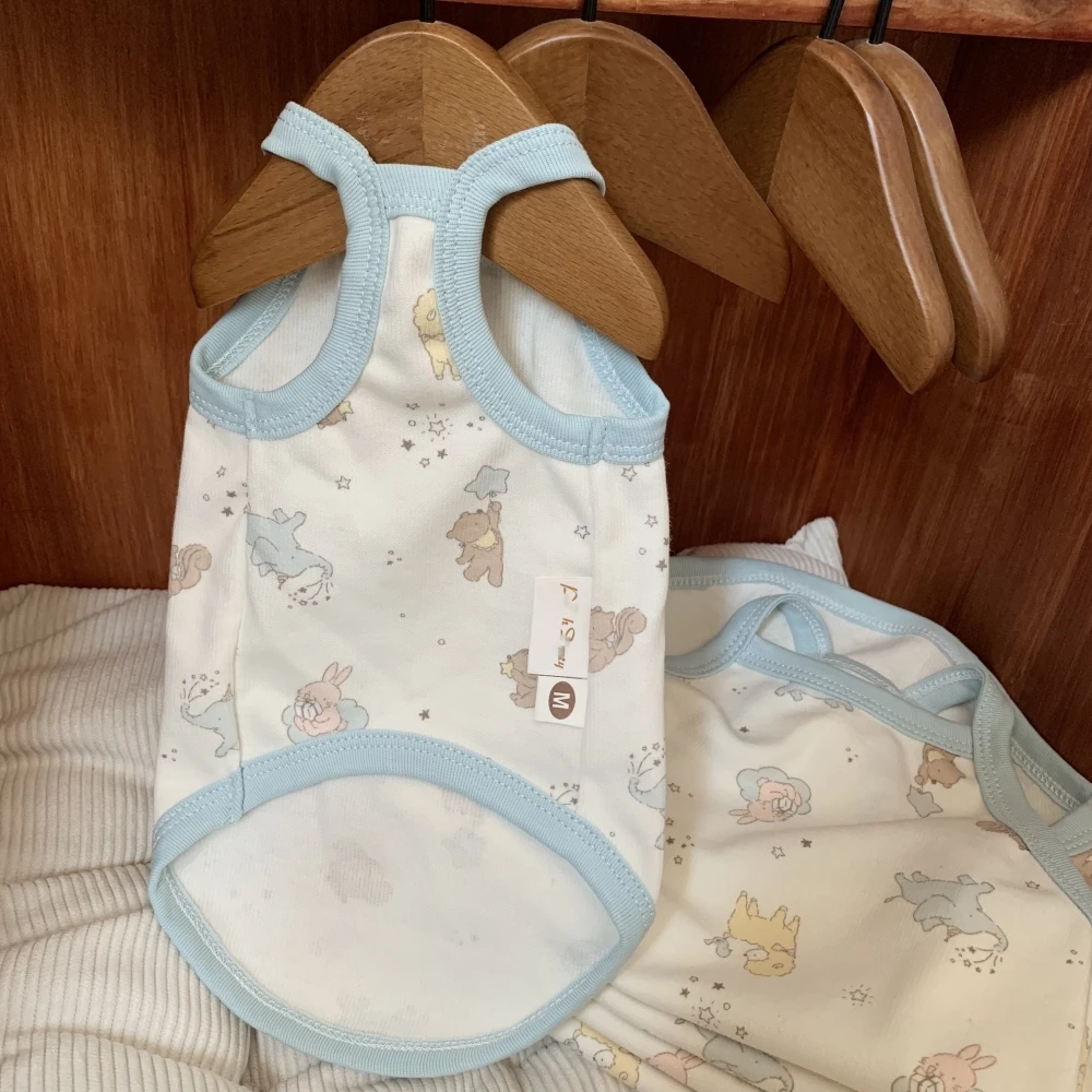 Chalecos de dibujos animados de algodón para gatos Sphynx camisetas de animales para gatos osos y conejos de verano camisetas Halter para gatos devenrex - imagen 2