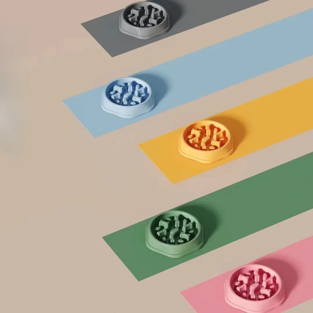 Cuenco de comida lenta para perros, cuencos de alimentación antideslizantes y antiasfixia para perros pequeños y gatos, productos para mascotas - imagen 2