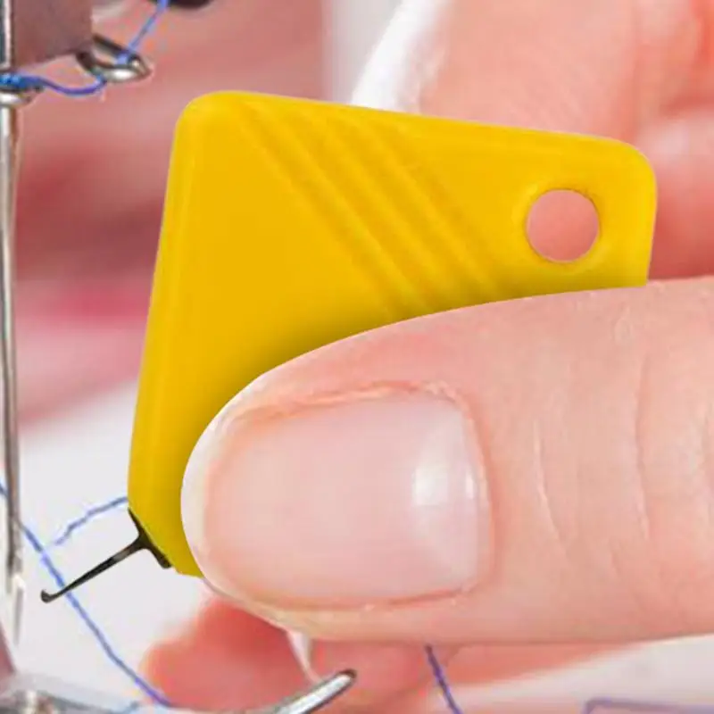 Enhebrador de aguja para coser a mano, herramienta con diseño de Punzón automático, Forma cuadrada, herramientas de costura para bordado - imagen 3