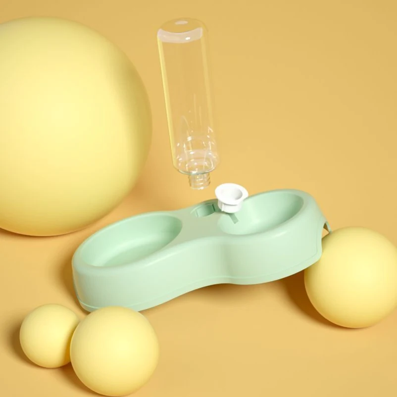 Cuenco para gatos calientes, cuenco para perros, bebiendo y alimentar automáticamente, un cuenco doble, cuenco de comida para gatos, bebedero, suministros para mascotas - imagen 3