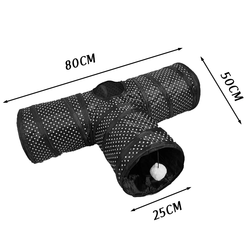 Túnel plegable S para gatos y gatitos – juguete interior exterior - imagen 3