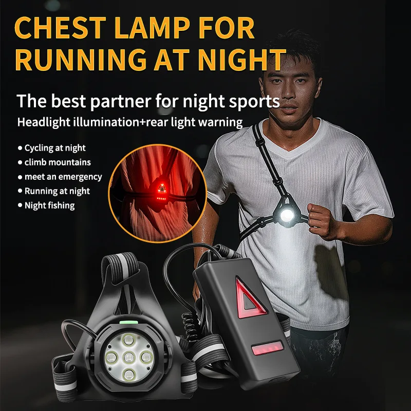 Luces LED rojas recargables para correr y ciclismo de perros - imagen 2