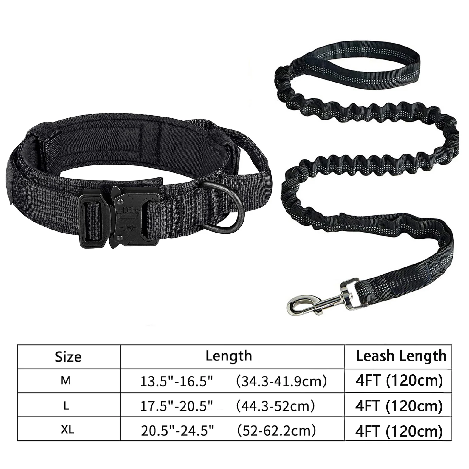 Collar y correa para perros resistentes y ajustables para paseos - imagen 5