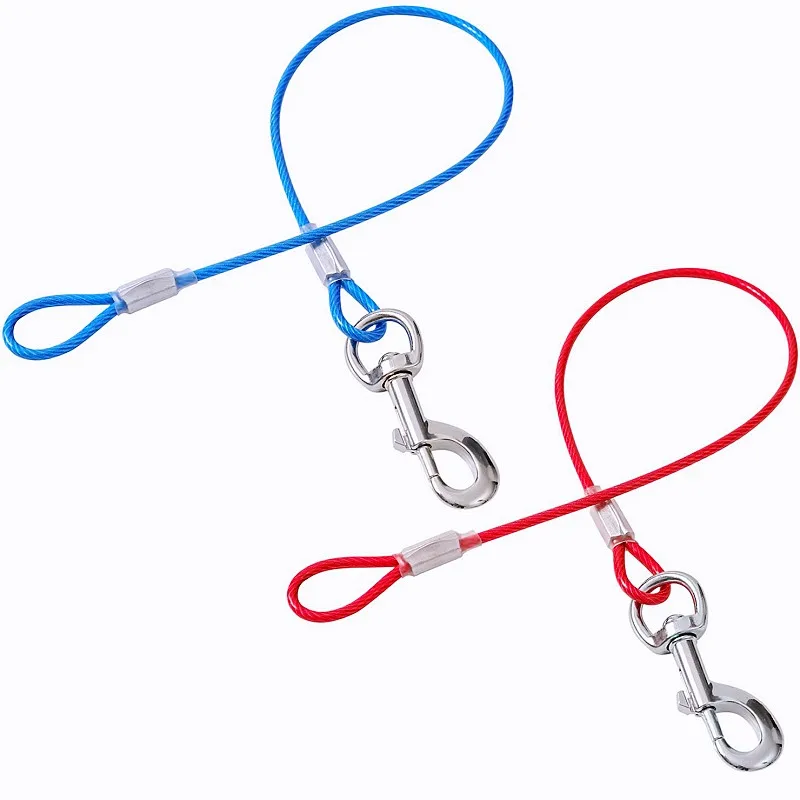 Correa para perro, cuerda extensible, correas para perros, correa extensible a prueba de masticar para caminar para perros, cadena de acero inoxidable para perros, cuerda de tracción, cadena para mascotas - imagen 2