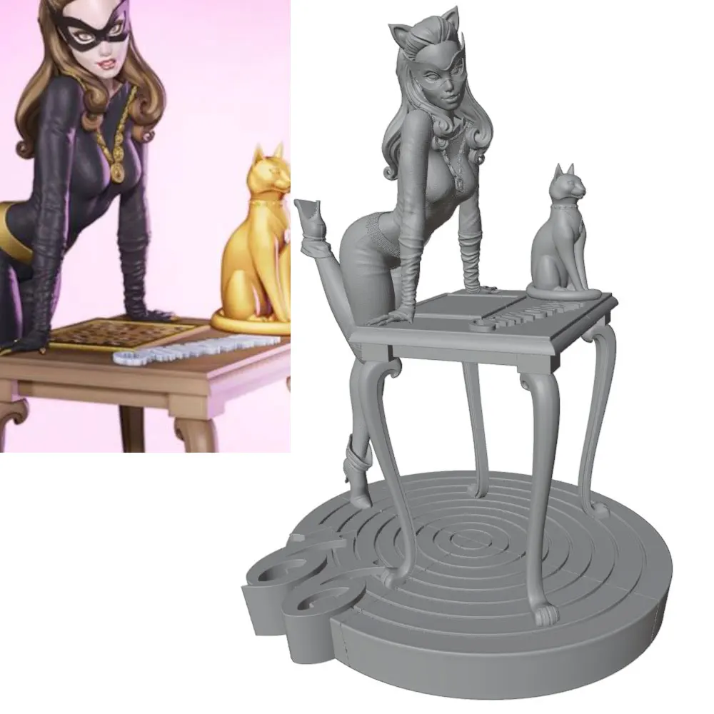 Kit resina 3D DIY decorativo modelo gris sin montaje, listo para crear