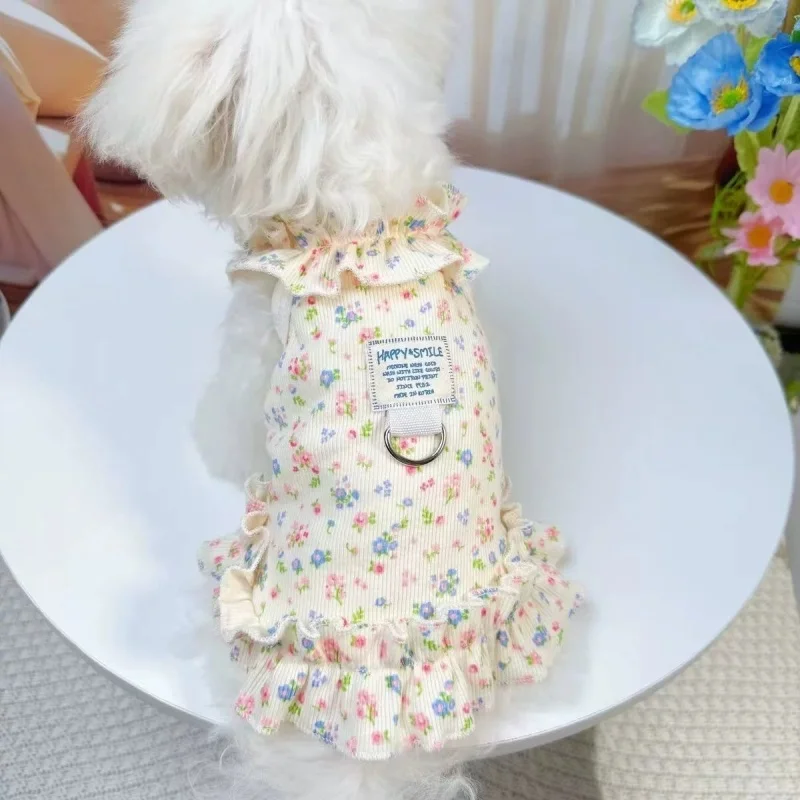 Conjunto verano para perros y gatos – Vestido falda chaleco - imagen 3