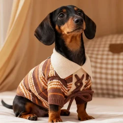 Cárdigan de punto para perros Wiener – Abrigo cálido de invierno