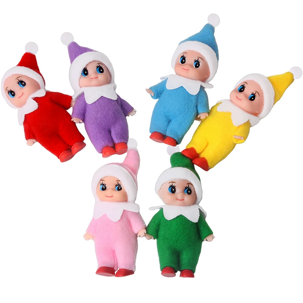 2023 Navidad bebé elfo muñeca colgantes adornos de Navidad Feliz Navidad decoración regalos Noel Feliz Año Nuevo 2024 Natal regalos para niños - imagen 3