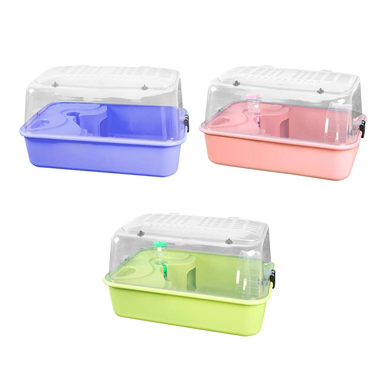 Hamster Cage Outgoing Carrier Sleep with Water Bottle Exercise Wheel Hamster Habitat Small Animal Cage for Mice Sugar Glider