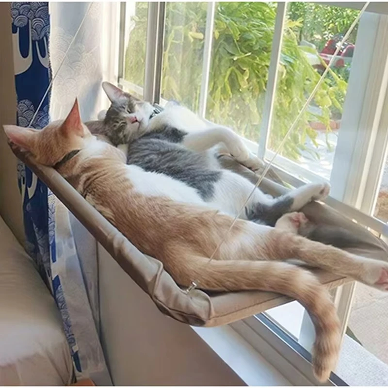 Hamaca para gatos colgante en ventana – Siesta felina y soporte - imagen 3