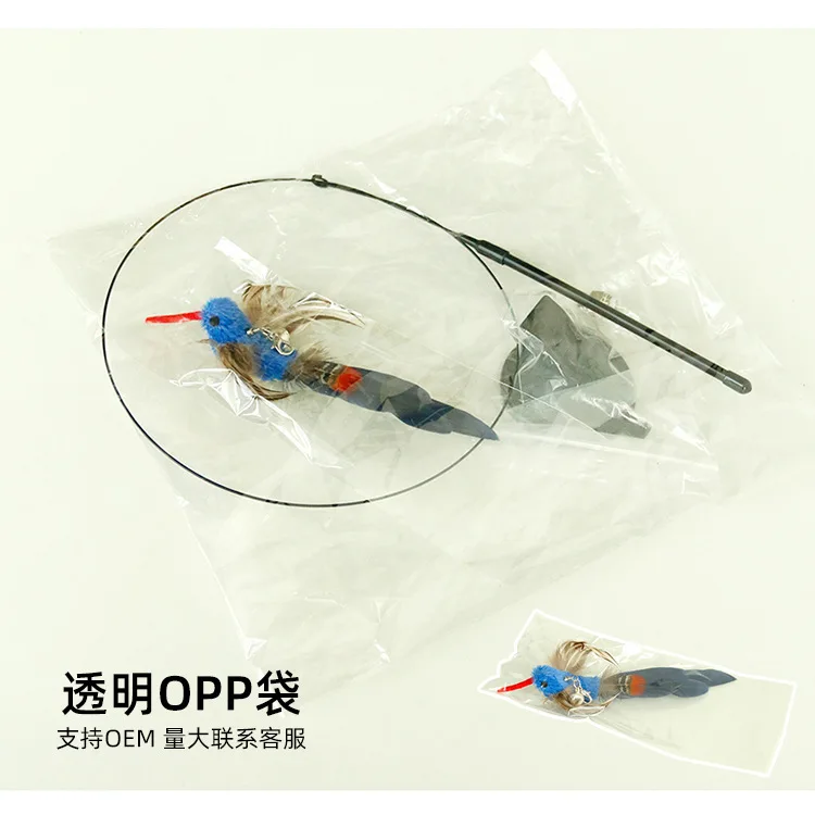 Nueva varita para gatos con forma de pájaro/pluma manos libres con campana, potente ventosa, juguetes interactivos para gatos, gatitos, ejercicio de caza, productos para mascotas - imagen 3