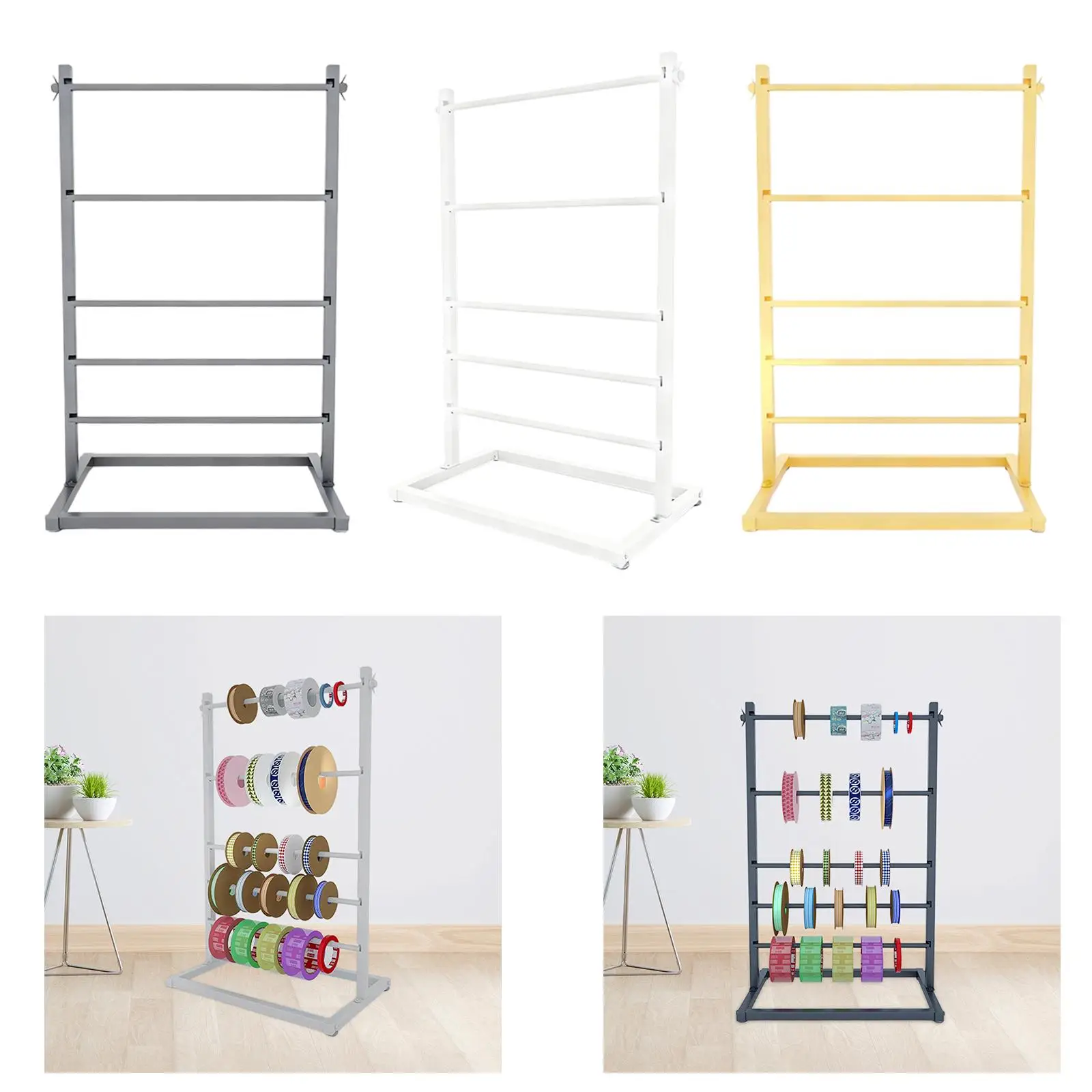 Estante organizador de cinta, estante de almacenamiento de cinta de 5 capas, soporte de carrete de alambre, exhibición - imagen 4