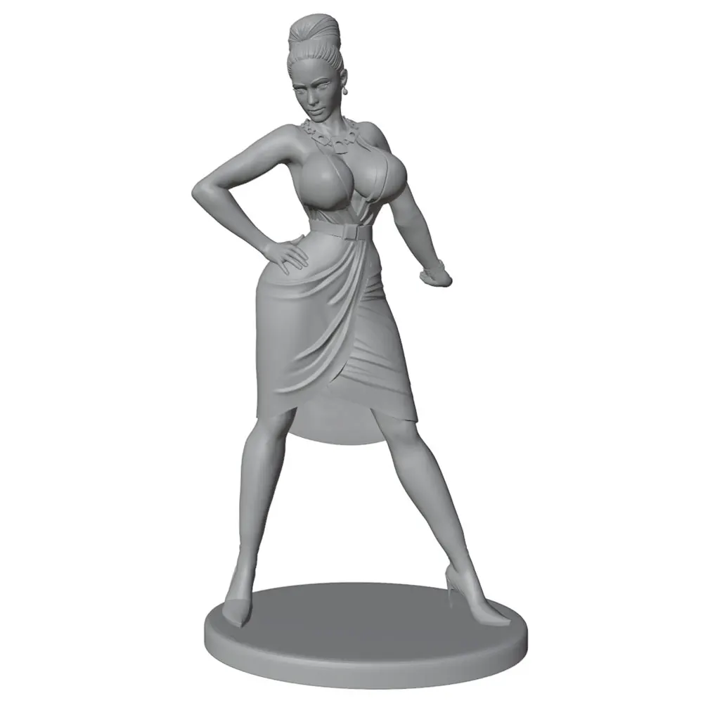 Figura miniatura 1/24 en resina - kit DIY gris, sin montar ni pintar