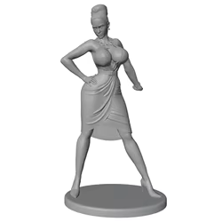Figura miniatura 1/24 en resina - kit DIY gris, sin montar ni pintar