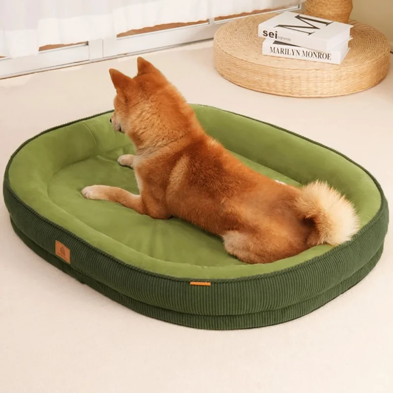 Cama de pana para perro – Alfombra lavable cálida antideslizante - imagen 2
