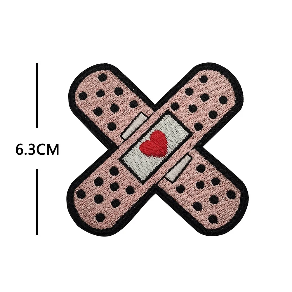 Parche bordado de tirita falsa, insignia para brazalete, apliques de costura, adornos, parches decorativos para bolsos y ropa - imagen 5