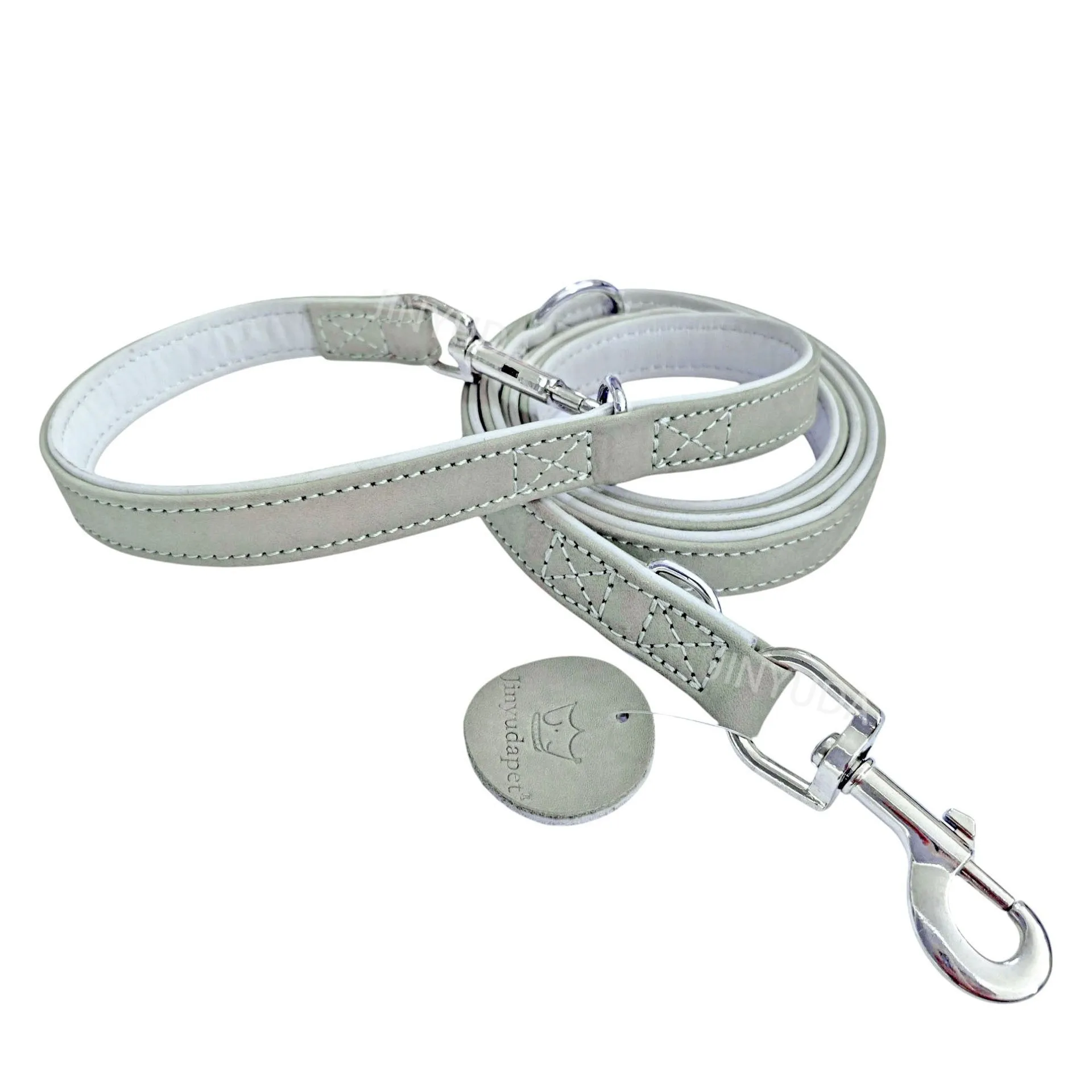 Correa convertible para perro con doble Clips, correa multifuncional hecha a mano auténtica y resistente para caminar y entrenar de cuero real para perros - imagen 3