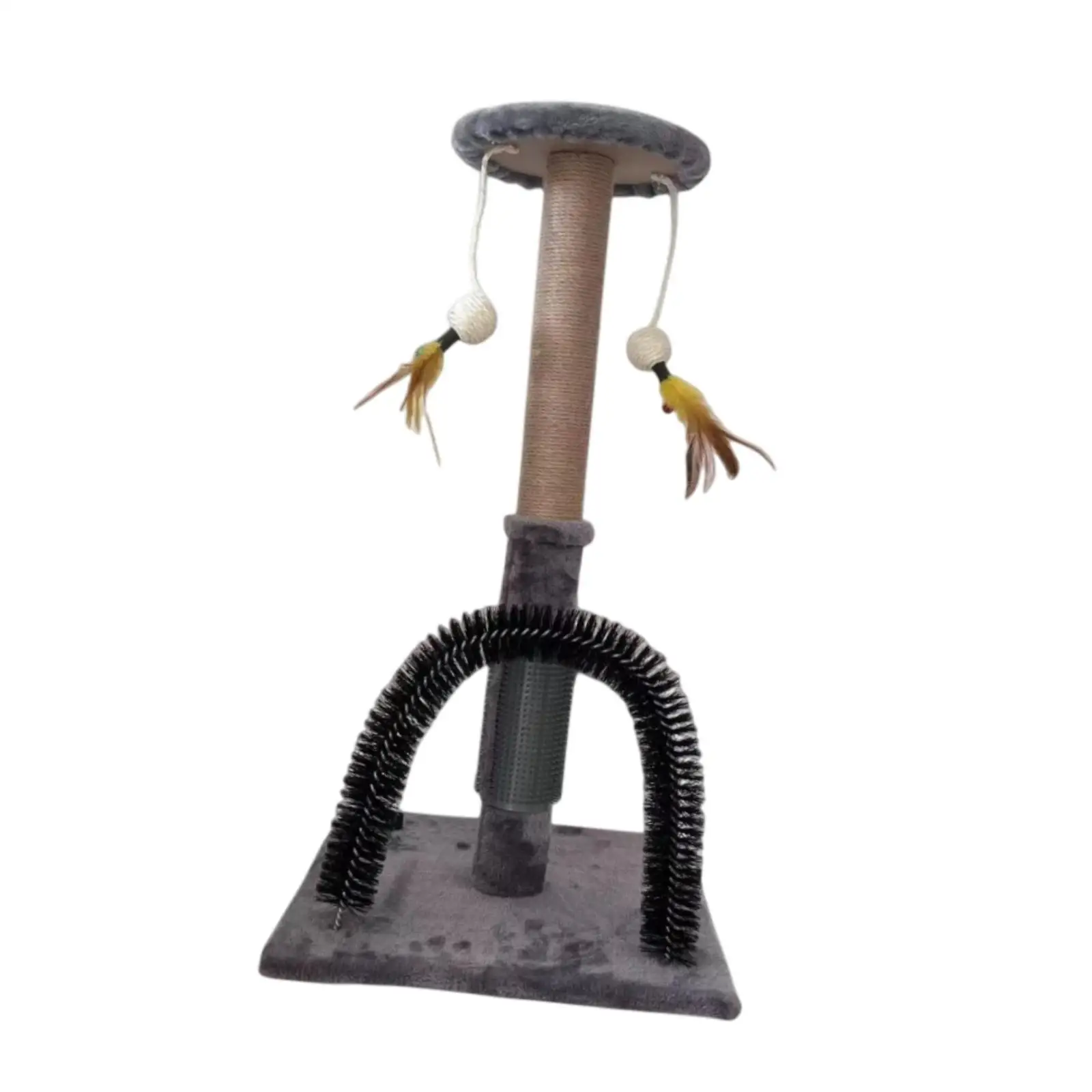 Cat Scratch Post, Sisal Rope, Creative Interactive Vertical Furniture Protector with Hanging Balls,