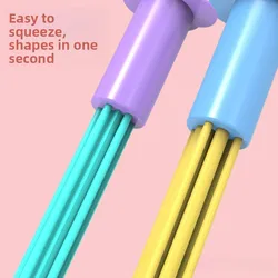 Kit 6 herramientas modelar plastilina niños – Moldes colores arcoíris