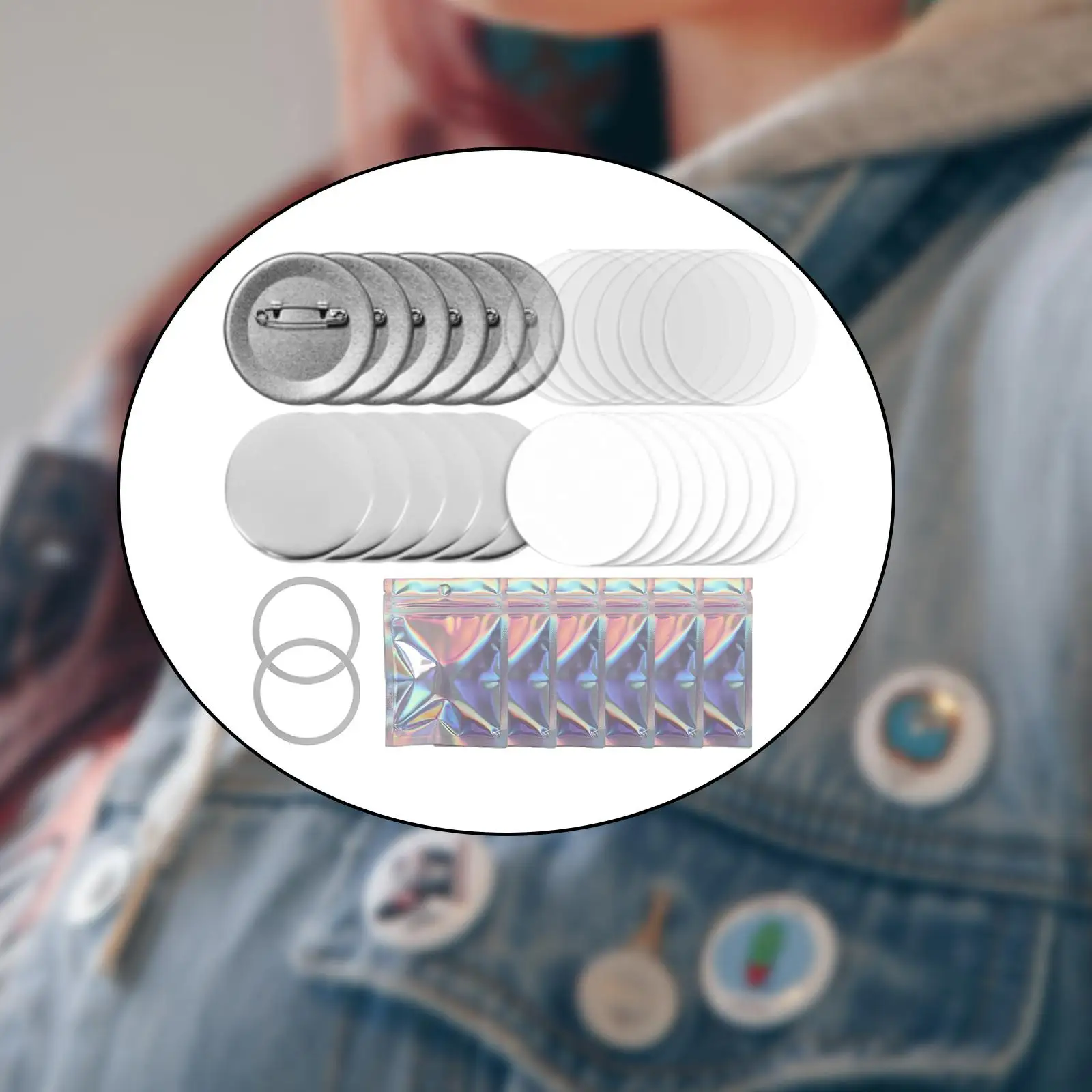 902 Pieces Button Making Supplies Round Badge Button Parts Empty DIY Pins for Academic Event 902 Pieces Button Making Supplies Round Badge Button Parts Empty DIY Pins for Academic Event