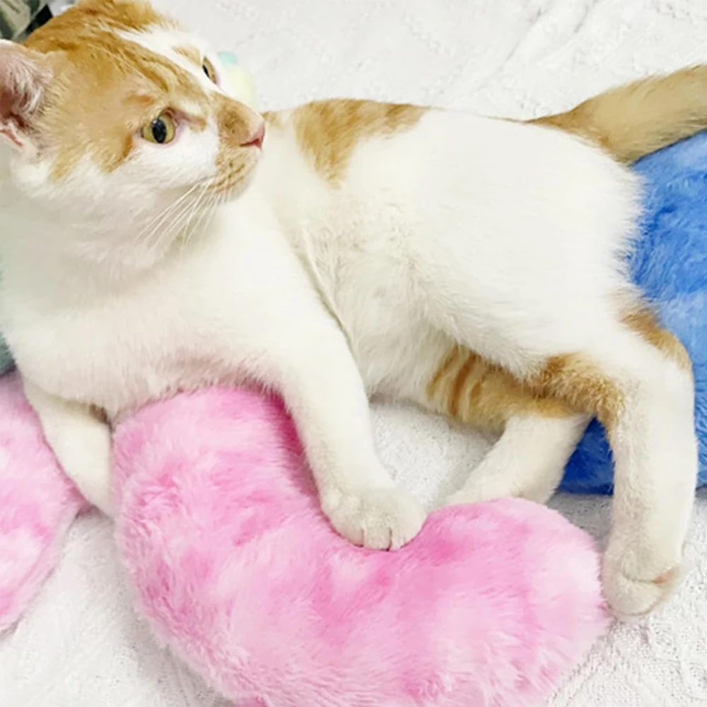 1 pc Random Color Pet Pillow Dog Cat Sleeping Moon U Shape Pillow Small Dog Plush Pillow Sleeping Mat for Indoor Cats Puppies - imagen 2