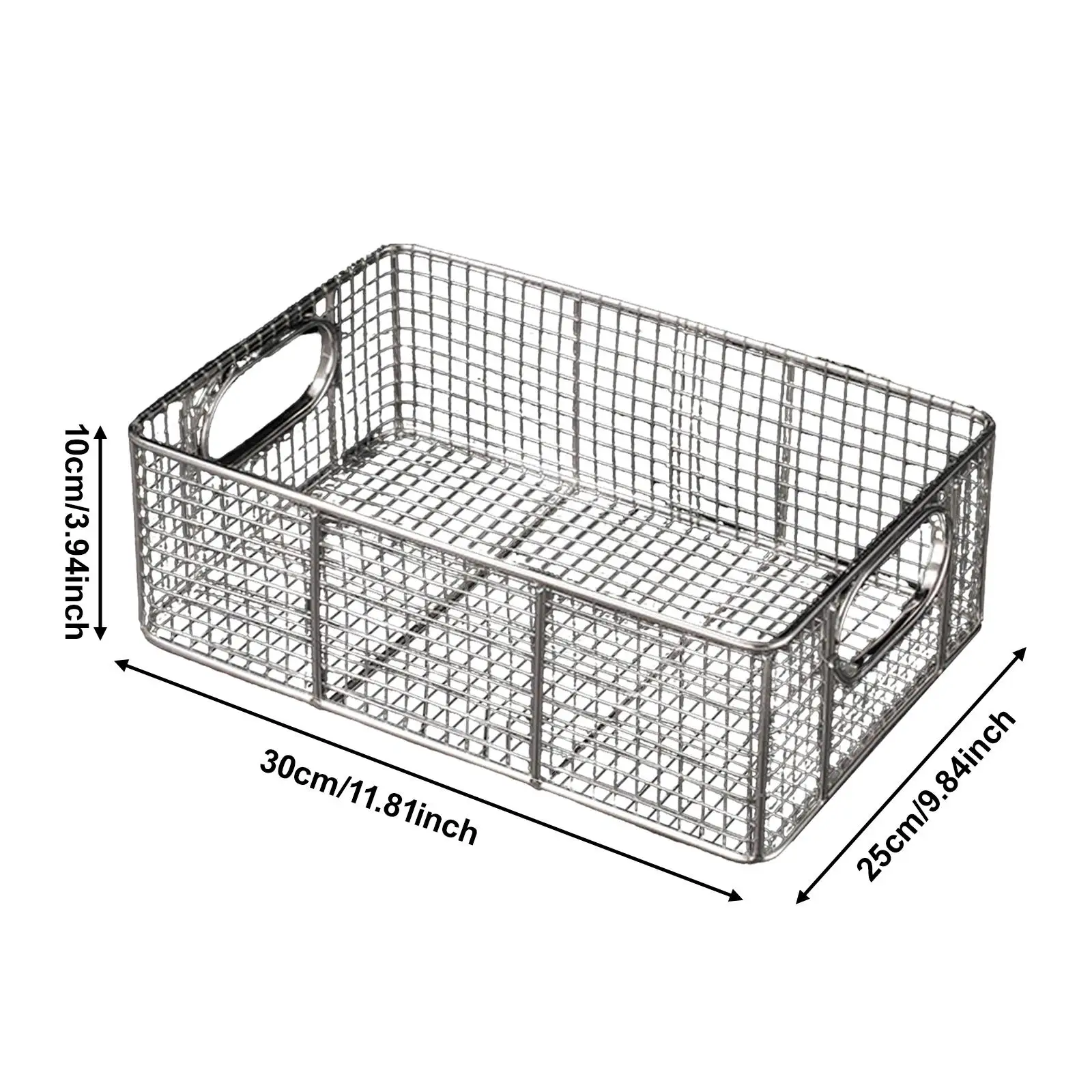 Deep Fry Basket French Fries Holder Snacks Container Food Basket Fryer Basket Bread Basket Stainless Steel Wire for Kitchen Home