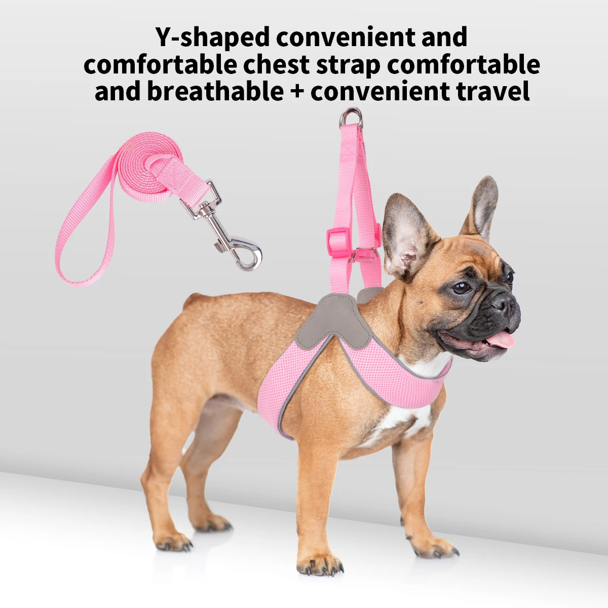 Pecho para perro, espalda + cuerda de tracción, cómodo pecho para perro en forma de Y, cuerda de tracción, suministros para mascotas, 1 ud. - imagen 5