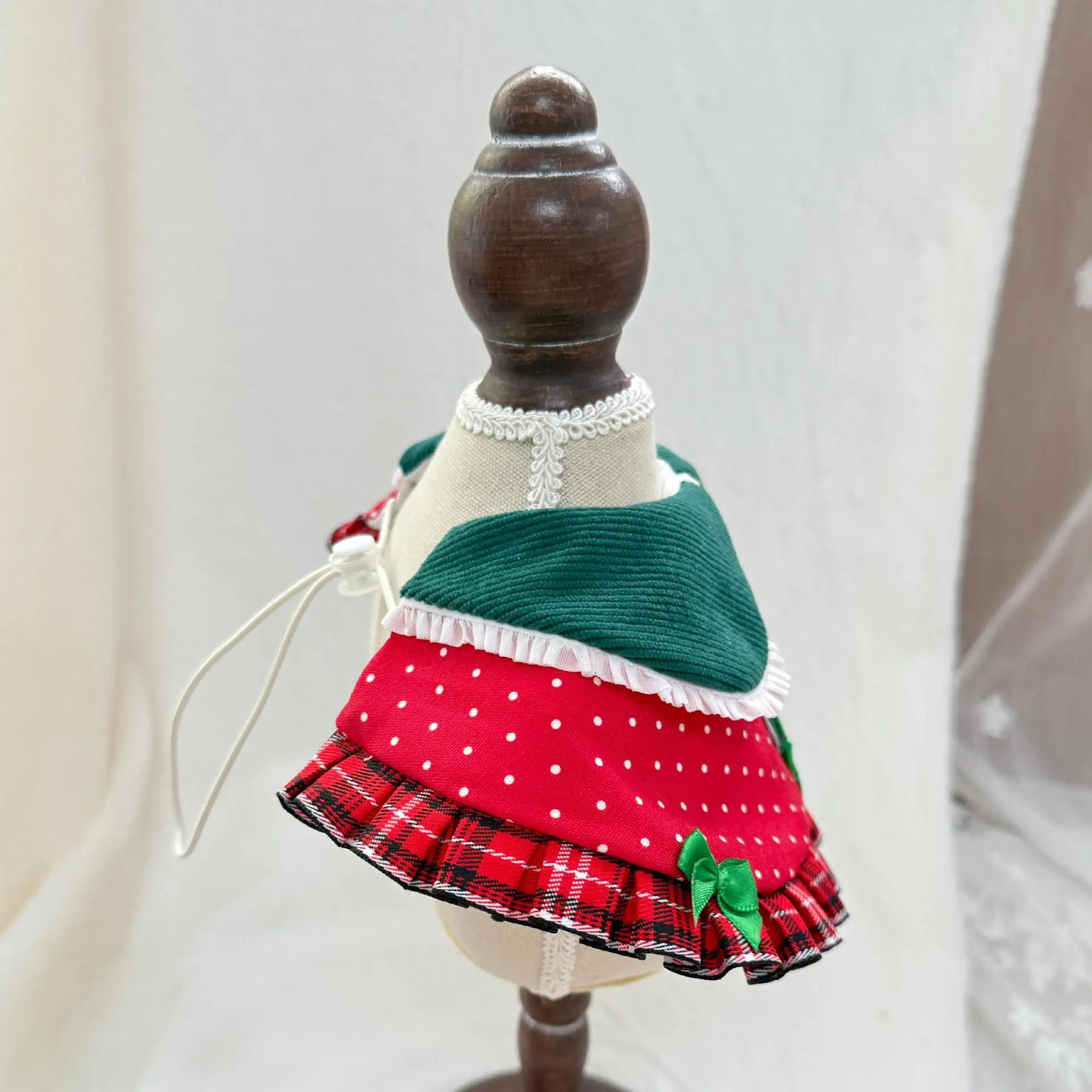 Bufanda de invierno para mascotas, Collar rojo de Navidad para gatos, corbata para árbol de Navidad, decoración para mascotas, ropa para perros pequeños, ropa para cachorros - imagen 4