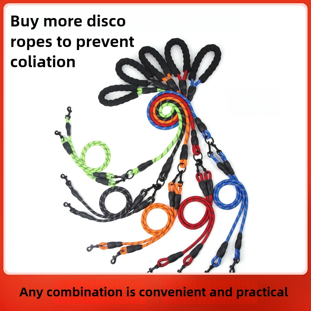 Correa para perro, cuerda multitiesta, antiexplosión y antienredos, correa para mascotas, cuerda para caminar antimordeduras y resistente al desgaste - imagen 2