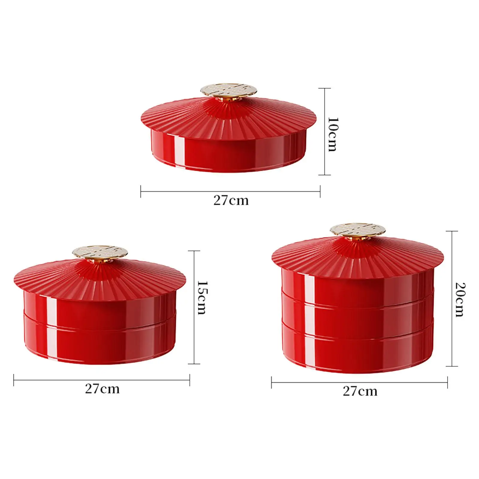 Divided Serving Tray with Lid PET PP Multipurpose Snack Organizer Decorative Round Tray for Home Parties Office