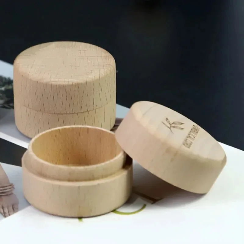 Caja conmemorativa de madera para bebé, almacenamiento de cordón umbilical de dientes de pelo fetal tallado, exquisito regalo de bautizo para recién nacido para cerecer precioso - imagen 4