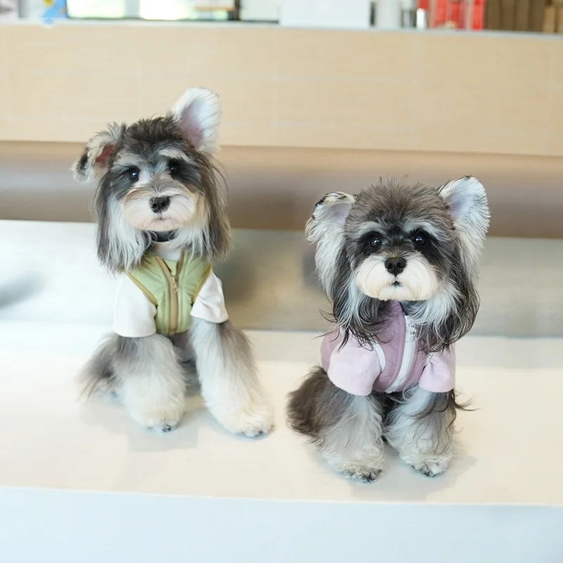 Ropa de invierno para perros con anillo de correa, abrigo de lana para mascotas para clima frío, chaleco cálido para perros, mono suave a prueba de viento, trajes para mascotas - imagen 2