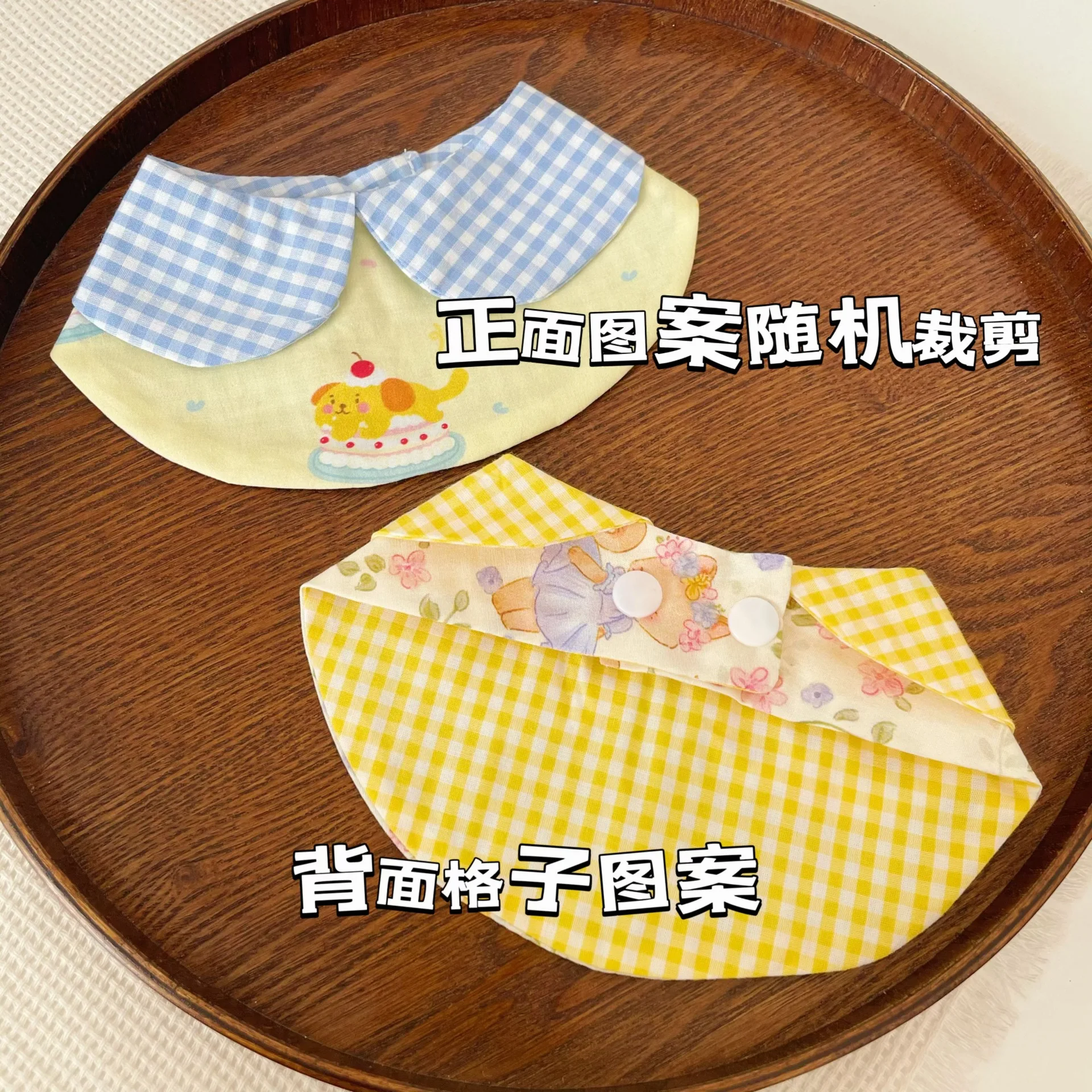 Bufanda triangular a cuadros de primavera para mascotas, Collar para perro, chal para gato, perro, lindo, tamaño pequeño y mediano, cuello estampado ajustable - imagen 3