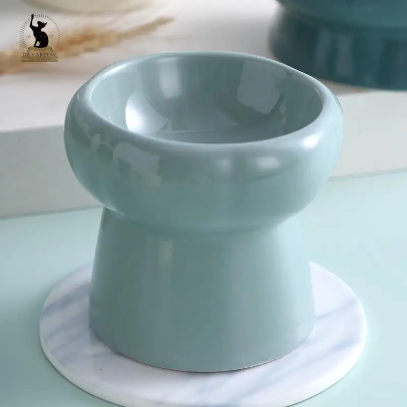 Cuenco alimentador de cerámica para gato, perro, cachorro, comida, agua, plato elevado, productos para gatos, suministros para mascotas, accesorios - imagen 5