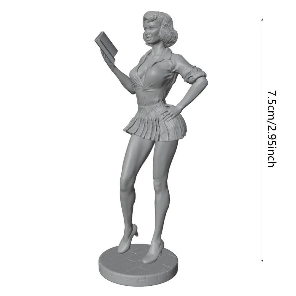 Figura decorativa profesor con libro sin pintar para gatos y perros - imagen 2
