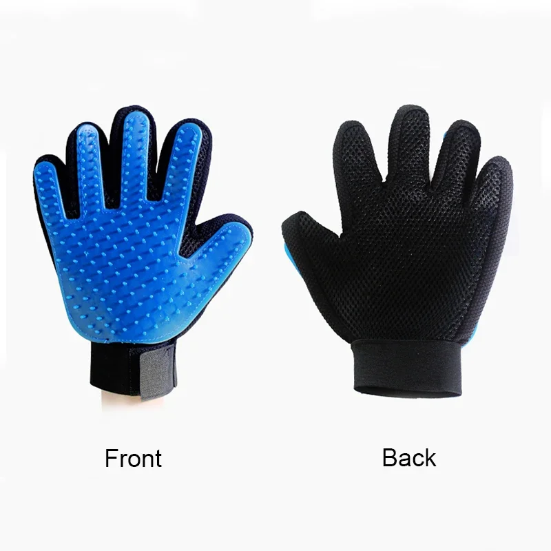 Guante de aseo para gatos, cepillo para gatos, peine para el pelo, guante, peine de silicona para quitar el pelo de gatos, guante de masaje para perros, suministros de limpieza para baño de perros y mascotas - imagen 2