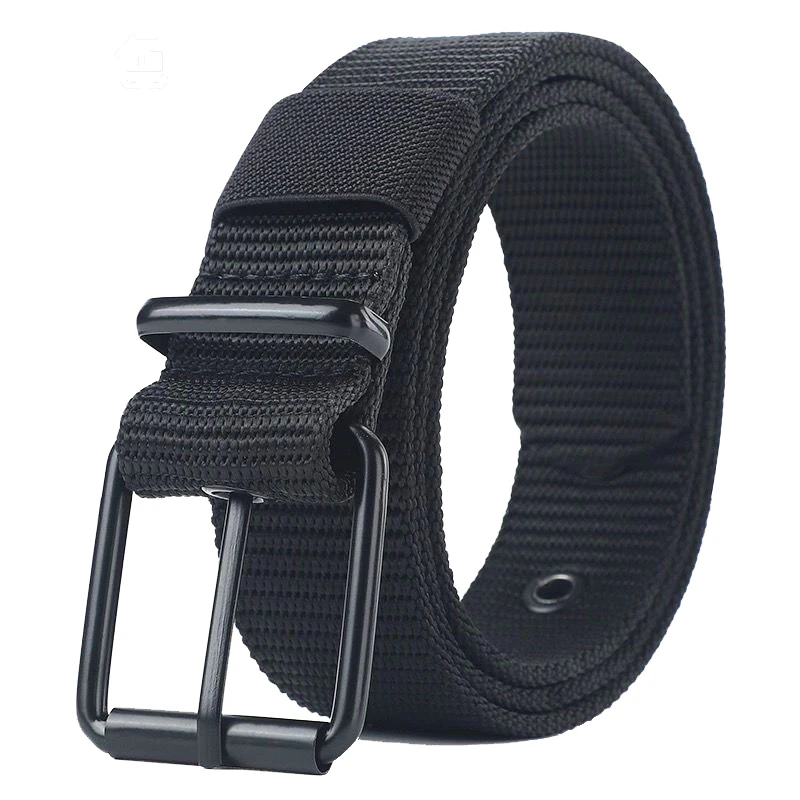 Cinturón para hombre, cinturón de cuero con hebilla de lona porosa, cinturón táctico para deportes al aire libre, cinturón con ojales a la moda para mujer con cinturón vaquero para mujer - imagen 5