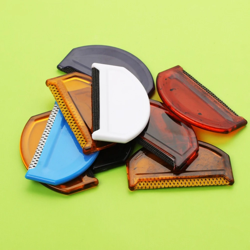 2 cepillos para pelusas de ropa ámbar, afeitadora semircular de tela de lana, eliminador de pelusas Manual para suéteres/abrigos (herramienta para el cuidado de la ropa)