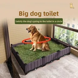 Inodoro interior con césped artificial para entrenamiento de perro