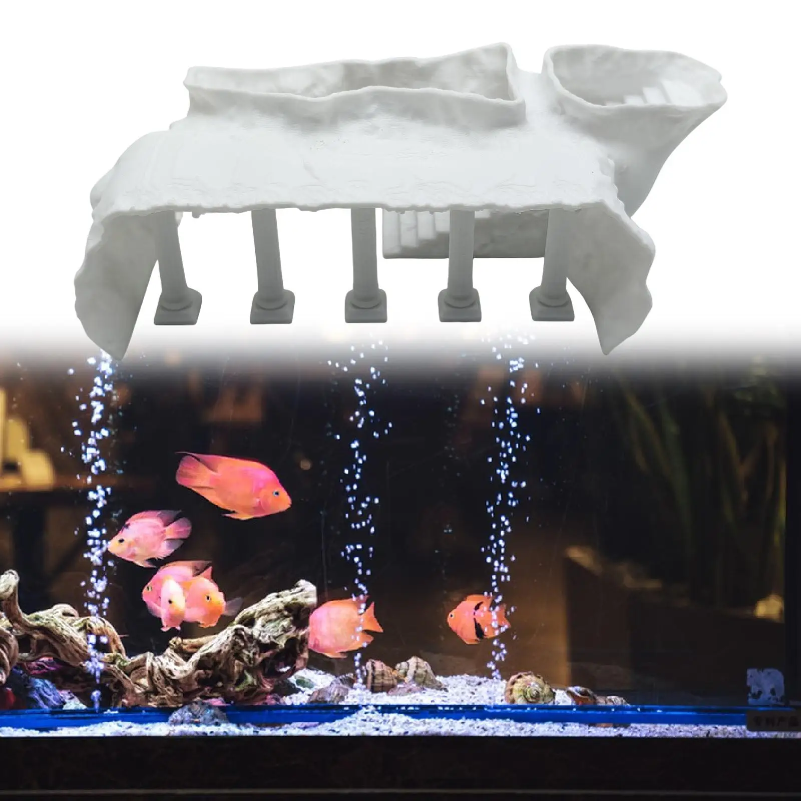 Aquarium Roman Column Cave,Landscaping Decor Ornament,Sturdy,Creative,Fish Hideout Aquarium Decoration Hideaway for Shrimp Fish Aquarium Roman Column Cave,Landscaping Decor Ornament,Sturdy,Creative,Fish Hideout Aquarium Decoration Hideaway for Shrimp Fish