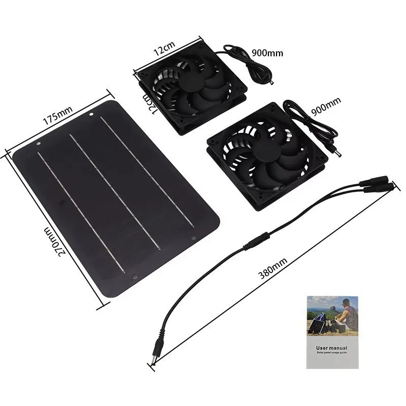 Ventilador solar para caseta de perro – Extracción silenciosa - imagen 2