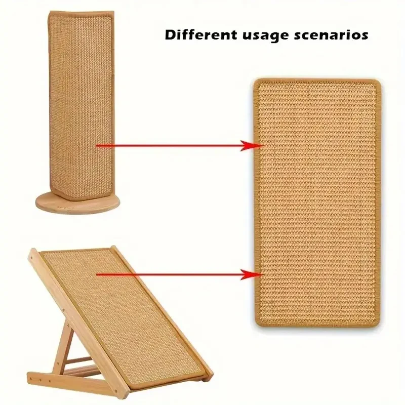 Estera rascadora de Sisal Natural para gatos, esteras para rascar gatos, alfombra Horizontal para rascar el suelo del gato, protege el sofá y las alfombras - imagen 3