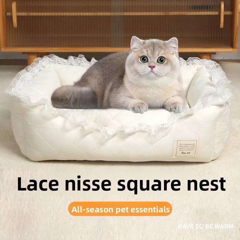 Cama nido giratoria semicerrada cálida para gatos y perros - imagen 4