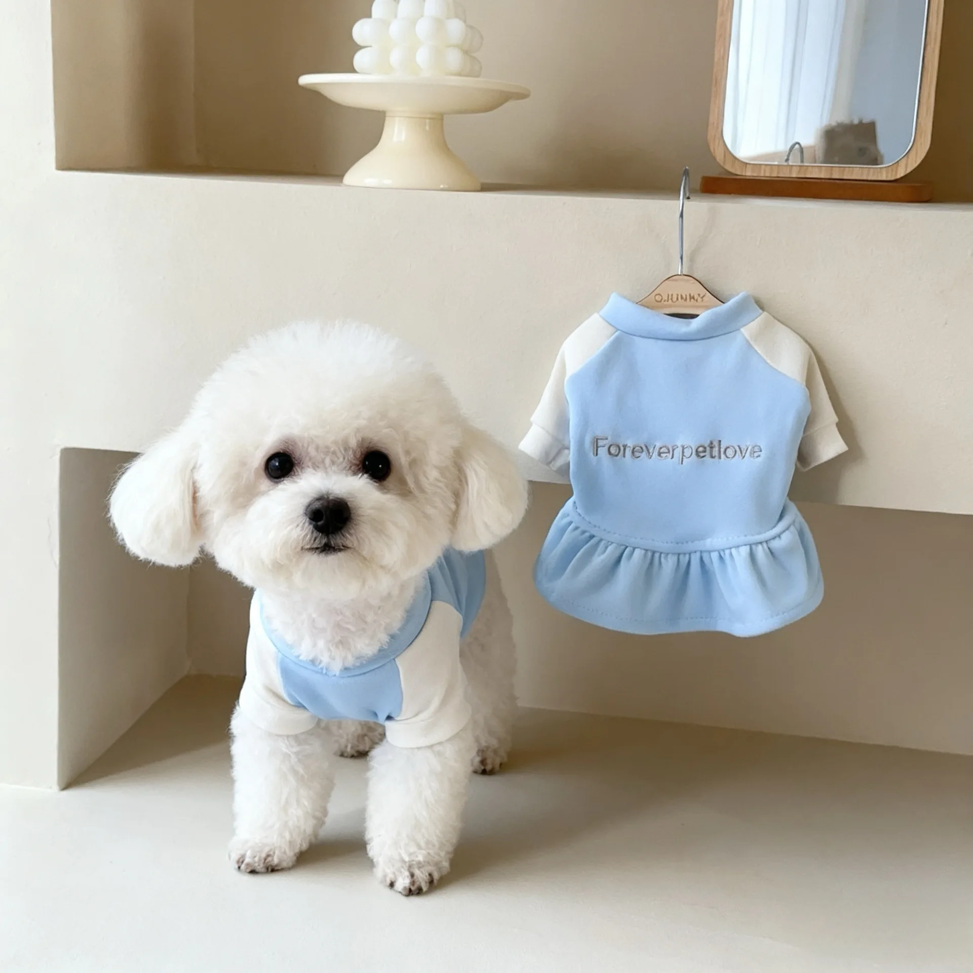 Otoño/Invierno, vestido deportivo de tenis para mascotas, abrigo inferior para perros pequeños y gatos, abrigo cálido, vestidos para perros pequeños, ropa para cachorros