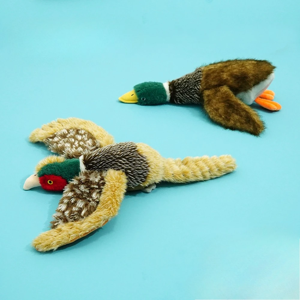 Juguete dental de peluche para perros con sonido de pato - imagen 3
