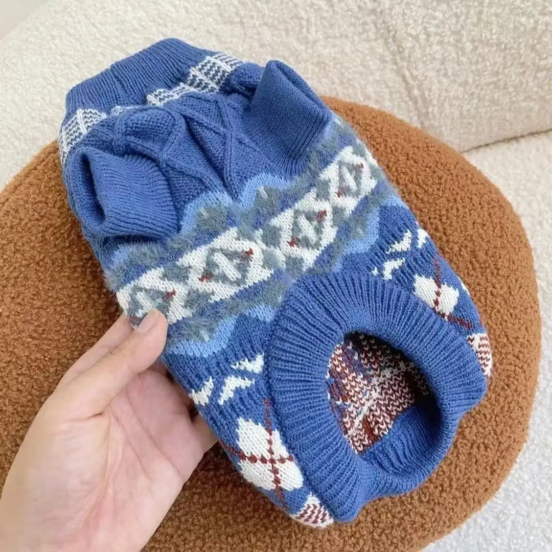 Suéter Fair Isle para perros pequeños y salchicha – Grueso y cálido - imagen 5