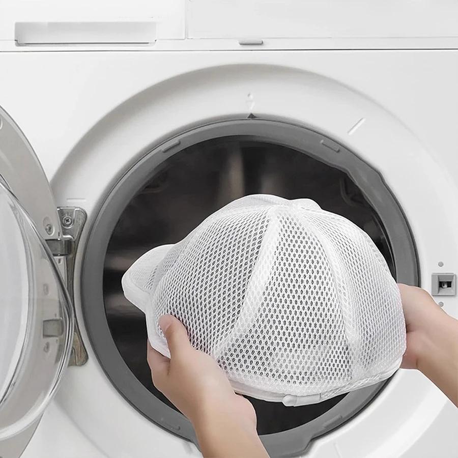 Bolsa de lavado de gorra de béisbol, sombrero antideformación para lavadora, bolsa de lavado práctica, bolsa de malla para lavado de máquina - imagen 5