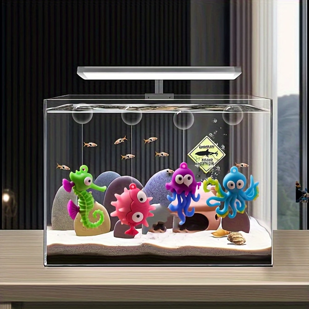 Decoraciones para acuario Ocean Life con bolas y cuerdas flotantes, bonitos adornos para pecera para decoración del acuario del hogar, personajes temáticos, 1 ud. - imagen 2