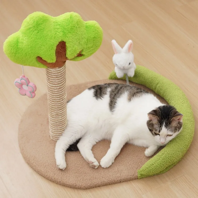 Rascador de árbol para gatos, poste de rascado resistente a las mordeduras, tablero de rascado de Sisal, muebles bonitos, juguetes para mascotas - imagen 4